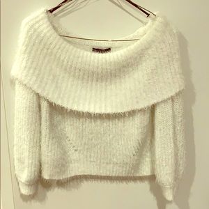 Warm off the shoulder sweater